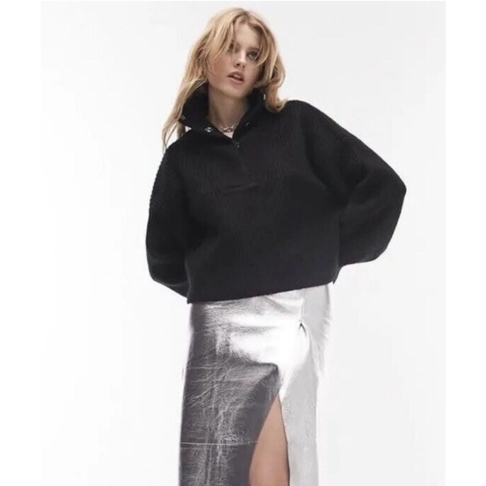 Topshop Stand Collar Sweater SZ 8-10